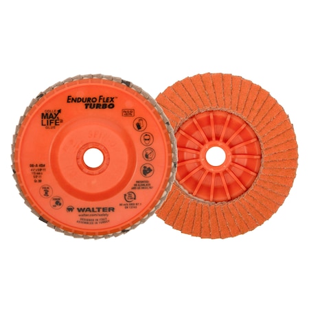 Walter Surface Technologies Enduro-Flex Turbo 4.5"X 5/8"-11 Gr80 Pk10 06A458